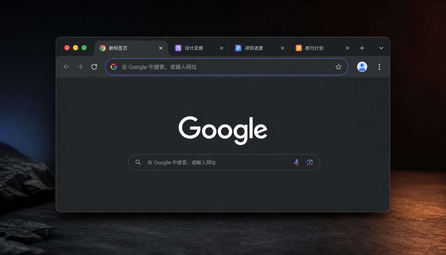 Chrome 浏览器现代化界面展示